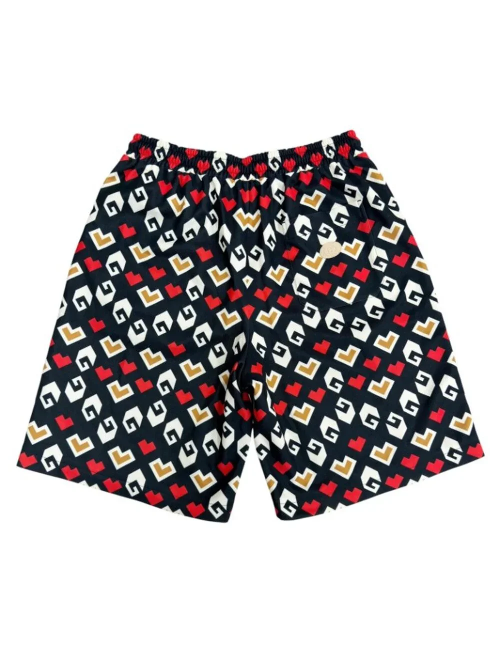 Gucci Square G Heart Print All Over Technical Jersey Shorts